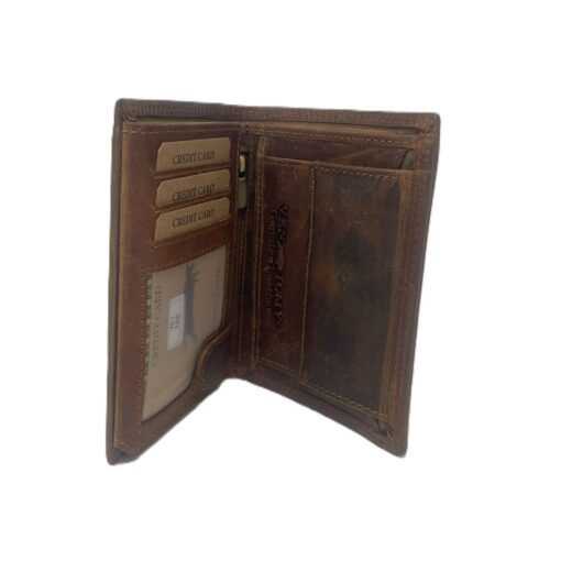 ***SONDERPREIS*** Rustikaler Hunter-Leder Geldbeutel/Kombibörse mit RFID-Ausleseschutz