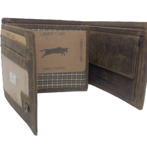 Rustikaler Hunter-Geldbeutel mit RFID-Ausleseschutz