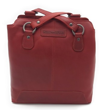 Hill-Burry klassisch-rote rustikale Schultertasche / Rucksack