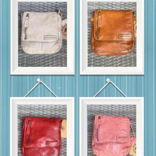 bequeme Hill-Burry Umhänge- und Schultertasche – Waschleder im echten Shabby-Look