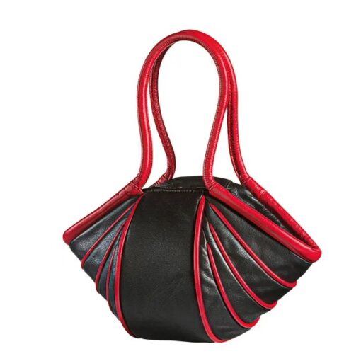 Lady Stripe  - elegante schwarz-rote Schultertasche aus dem Hause By-lin  *** neu eingetroffen !!!