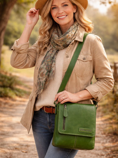 Hill-Burry grüne rustikale Schulter-und Umhängetasche