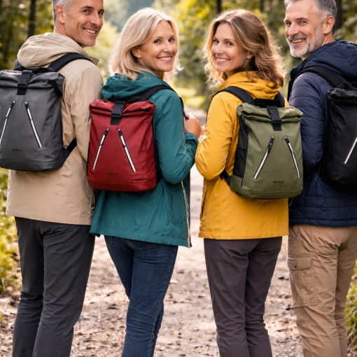kleiner Rolltop-Rucksack  aus dem Hause Dernier - schwarz  anthrazit  oliv  bordeaux-rot- das Leichtgewicht !!